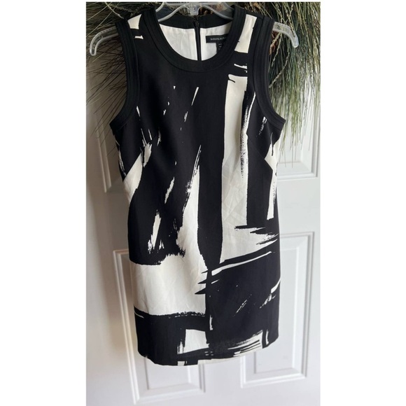 Banana Republic black and white abstract print 6 petite dress new with tags - Picture 1 of 14